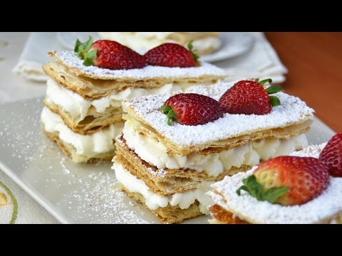 Strawberry & Whipped Cream Mille-Feuille - How to Make Mille-Feuille with Whipped Cream