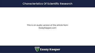 Characteristics Of Scientific Research