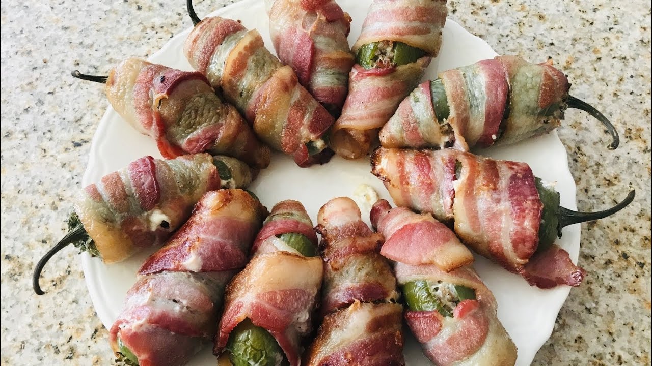 Chiles Jalapenos Rellenos y Envueltos en Tocino YouTube