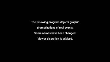Disclaimer Intro for video: graphic dramatization, viewer discretion advsised - Parental advisory