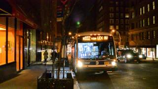 Screeching 2012 NovaBus LFS Articulated 5867 On The M102 @ Lexington Avenue & 72nd Street