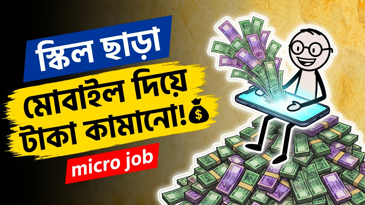বসে না থেকে মোবাইল দিয়ে ডিজিটাল ব্যবসা! Micro job income | online income