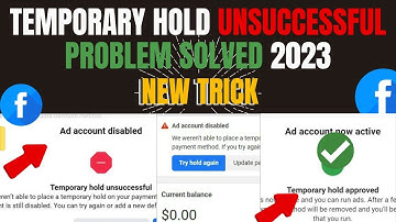 Facebook ads Temporary hold unsuccessful/Insufficient funds problem solved