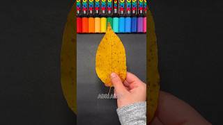 Drawing BUT on a LEAF with Posca Markers! #shorts