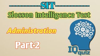 (SIT) Slosson Intelligence Test | Administration |  Psychological Testing | Part-2 |  in Urdu/Hindi
