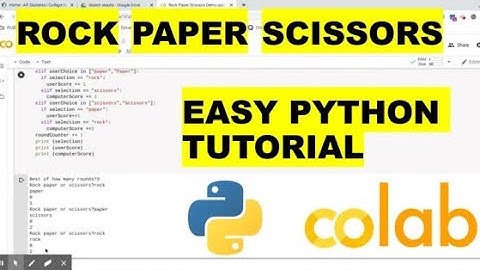 Easy Python Rock Paper Scissors Tutorial
