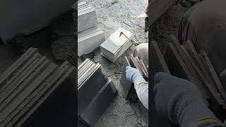 batu alam andesit bakar cocok untuk dinding teras & lantai carport. #andesit #stonework #stonecraft