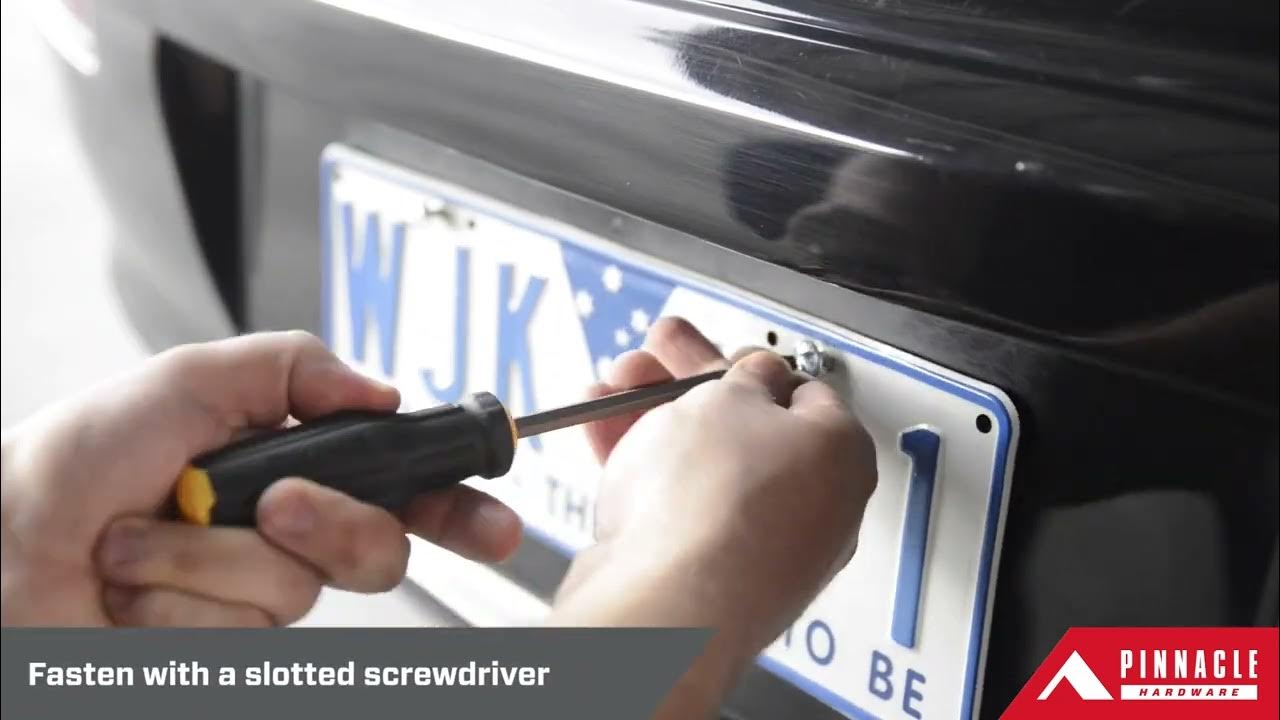 How to change your number plate screws to antitheft screws YouTube