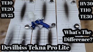 Devilbiss Tekna Gti Pro Lite TE10 TE20 T110 HV30 HV25 (TE25) TE30 Air Caps, What's The Difference?