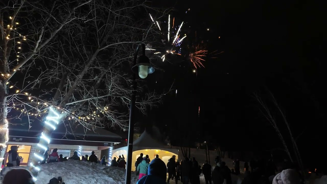 Corner Brook Winter Carnival 2026 Fireworks. 4K 