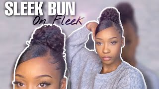 SLEEK BUN + CHEVEUX PLAQUER SUR LE CÔTÉ ( JE CACHE MON ALOPÉCIE ?)