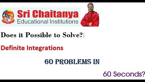 Definite Integrations 60 Problems in 60 seconds||By:- M.Uma Sankar.,IITKanpur