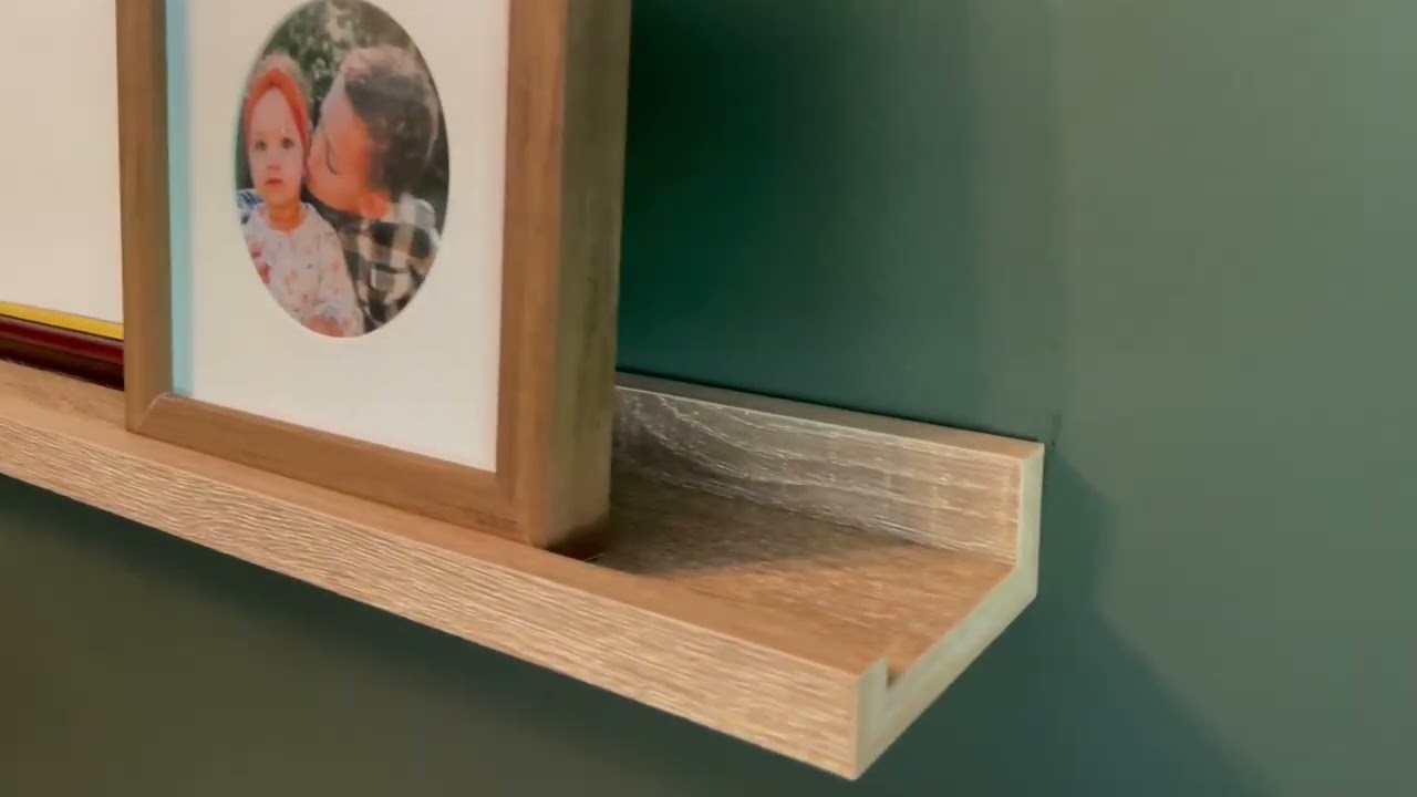 Wallniture Denver 60' Floating Shelves for Picture Frames Collage Wall Decor, Long Floating Picture