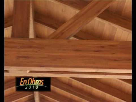 Techo de chapa y vigas compensadas, jorge londero (maderas sucre ... Como bajar un techo con madera