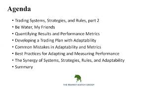 2-1-24 Trading Foundations - System, Strategies, Rules part 2