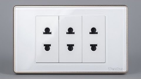 Trọn Bộ Công Tắc, Ổ Cắm Mặt KÍnh Cường Lực Trắng Viền Vàng Chính Hãng Tenko TK-C18W I Tenko.com.vn