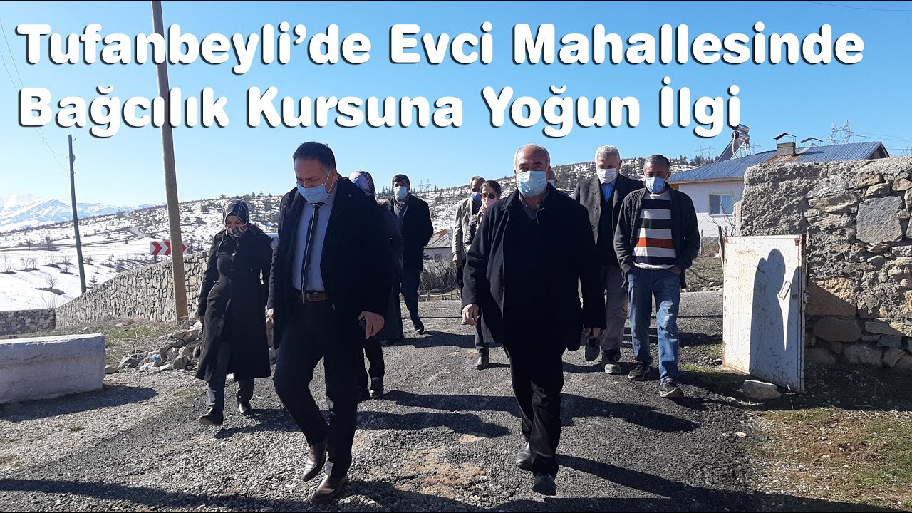 Tufanbeyli’de Evci Mahallesinde bağcılık kursuna yoğun ilgi.