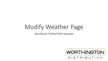 OmniTouch 7 Template Customization Part 2-9 - Customizing Weather Page