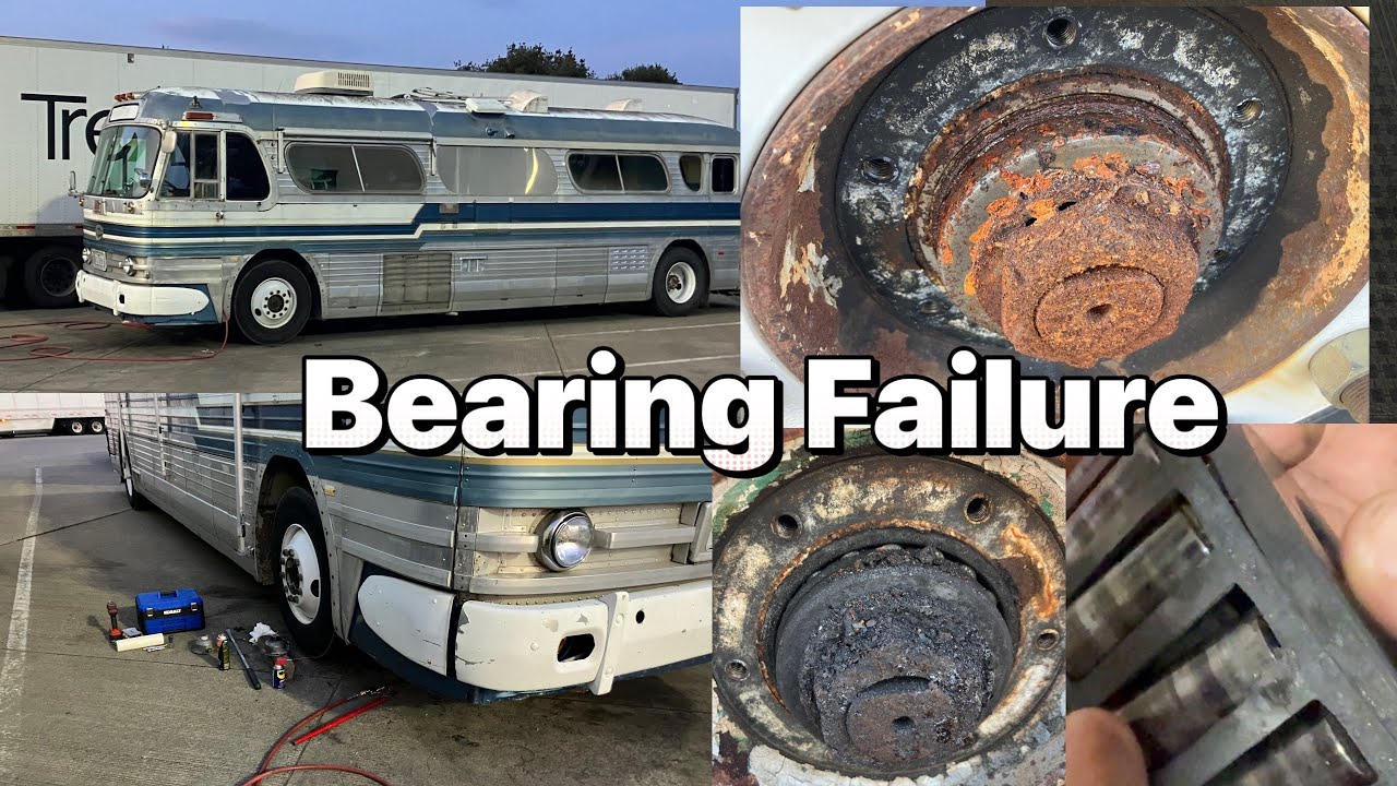 Bearing failure nearly catastrophic but saved by an attentive driver. 