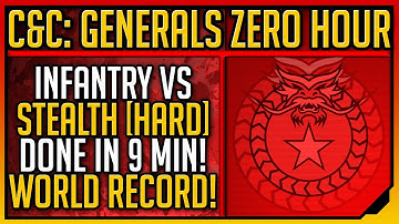 C&C Generals ZH: Infantry vs Stealth HARD DONE in 9 MIN!