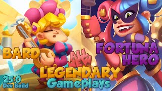 25.0 - All New BARD Legendary Card and FORTUNA Legendary Hero - Gameplays - DEV BUILD Rush Royale