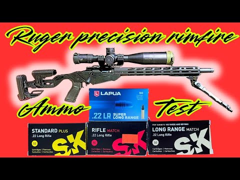 Ruger Precision Rimfire SK and Lapua 50 yard ammo test - YouTube