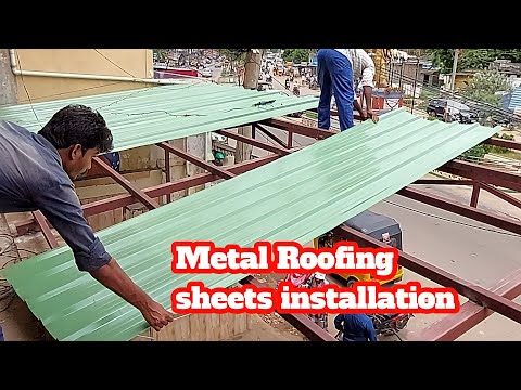 How to install metal Roofing sheets #fabrication #sheds