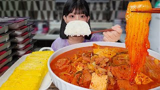 картинка: Сколько чашек риса ты на самом деле съел?🍚 Spam kimchi jjigae+rice ASMR MUKBANG