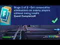 Get consecutive eliminations on enemy players without losing health Fortnite