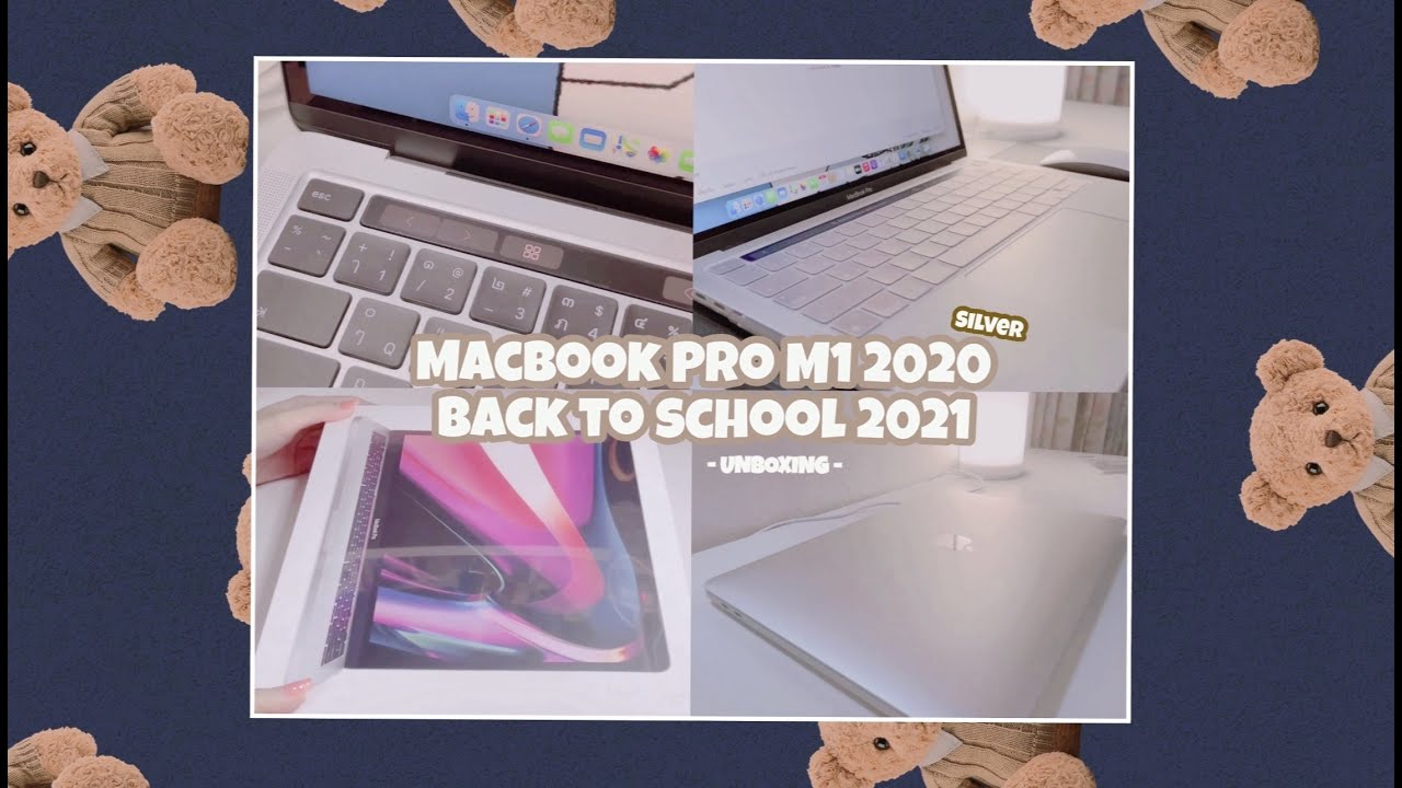 Back to School 2021 MacBook Pro M1 (Silver) w/ AirPods Unboxing and Accessories | คลิปป้ายยาอันดับ1