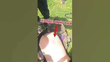 It blew his back up!  #airsoft #airsoftcanada #airsoftfail