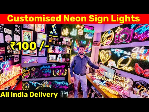 Cheapest Customised Neon Light & Name Plates Sign Boards | Neon Light Wholesale Market in