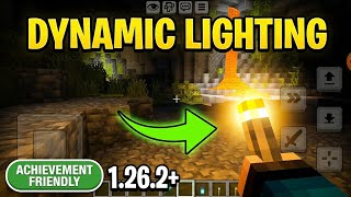 Dynamic lighting + Offhand add-on Mcpe/be 26.1-26.32 | Achivement friendly #mcpe #addons  screenshot 4