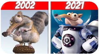 Evolution of Scrat in Ice Age Movies