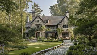Inside a Luxury Cozy Cottage | Warm Rustic Rooms, Fireplace & Peaceful Garden