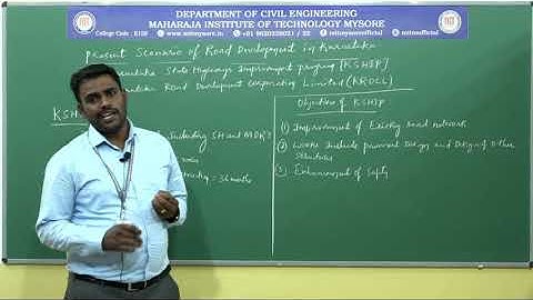 Present Scenario of Road Development in Karnataka/5/Module 1/18CV56/Session 8