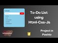 Build a To-Do List App with HTML CSS and JavaScript | Tutorial in pashto