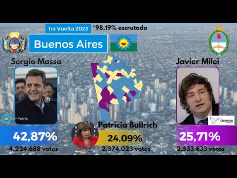 Los resultados de la 1ra Vuelta a presidente de Argentina en todas las ...