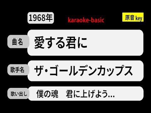 カラオケ，　愛する君に， ザ・ゴールデンカップス