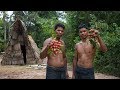 Primitive Technology: Find And Eat  Natural Wild Fruits While Building Swimming Pool