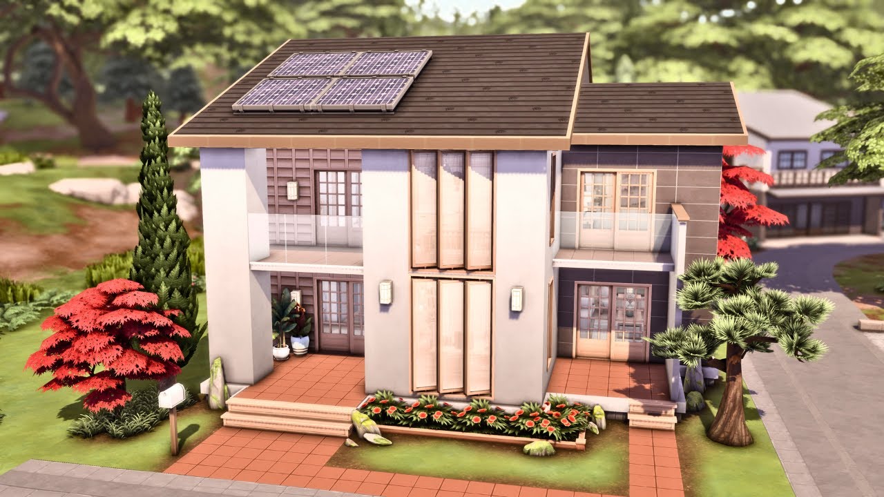 Mt. Komorebi Modern Family Home 🏡 The Sims 4 Speed Build | No CC - YouTube