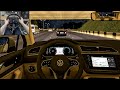 City car driving  volkswagen tiguan r line  night drive steering wheel gameplay