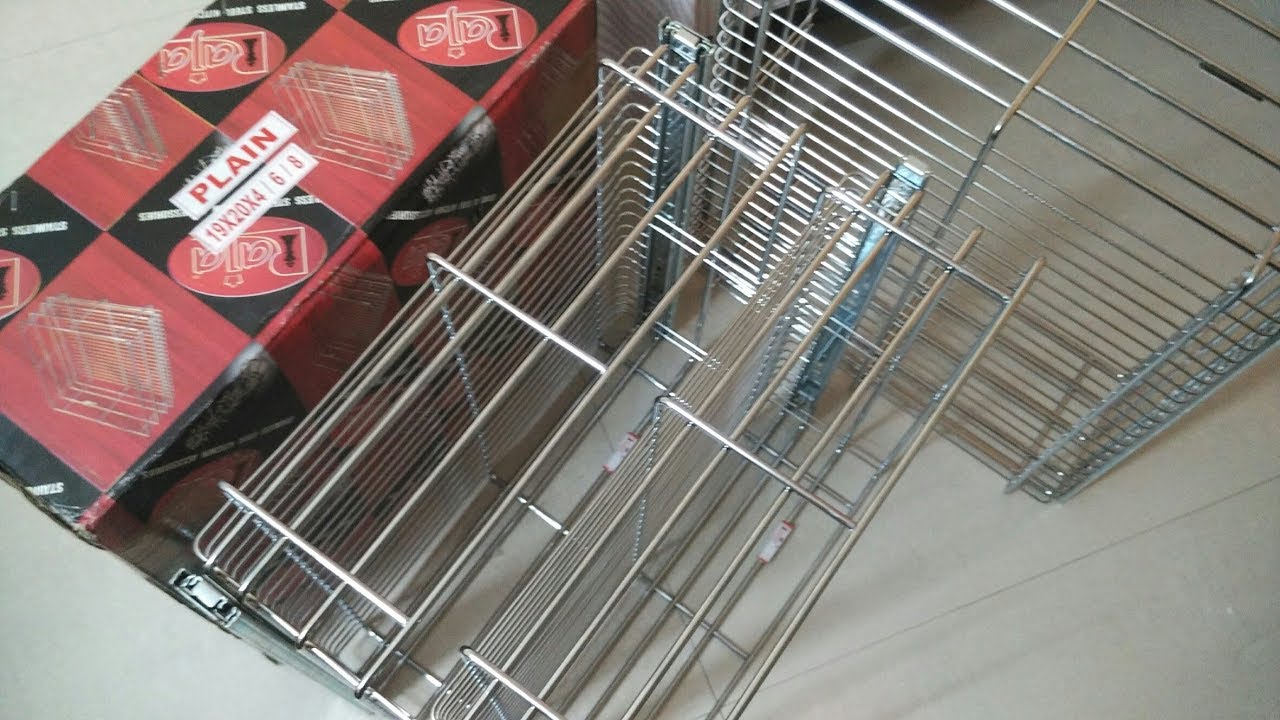 Modular kitchen s.s basket prise and design ! wire basket vs jali