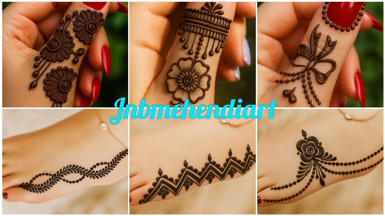 6 Lovely Finger Mehndi Design || Stylish Thumb Tattoo Mehandi || Mehndi Ki Designs Episode.98