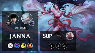 Janna Support vs Rakan - KR Challenger Patch 9.24