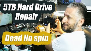 5tb external hard drive repair - not spinning no power motherboard repair