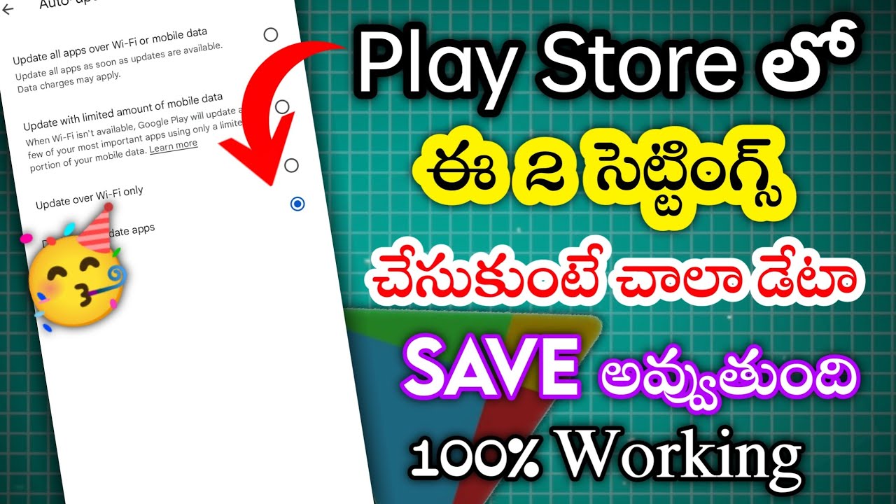 Play Store Hidden Settings in Telugu | Mobile Data Saving Settings | Mobile Storage Problem Solved