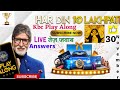#kbclive #playaonglive KBC Live question answers today 30 November