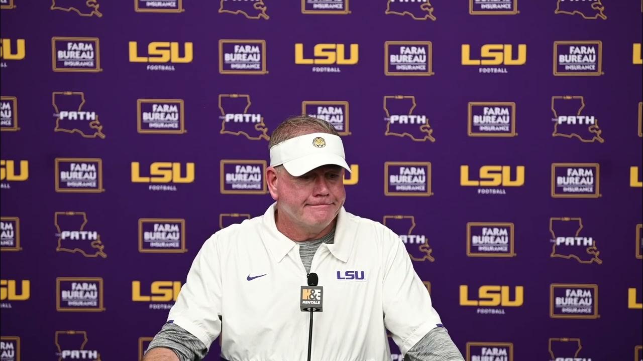 LSU Football Head Coach Brian Kelly Post Practice Press Conference 8