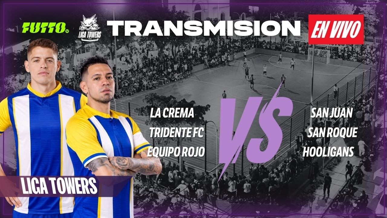 🟣LIGA TOWERS🟣| HOY EL VIKINGO Y CUERVO EN VIVO | TRIDENTE FC, LA CREMA, SAN JUAN, HOOLIGANS |